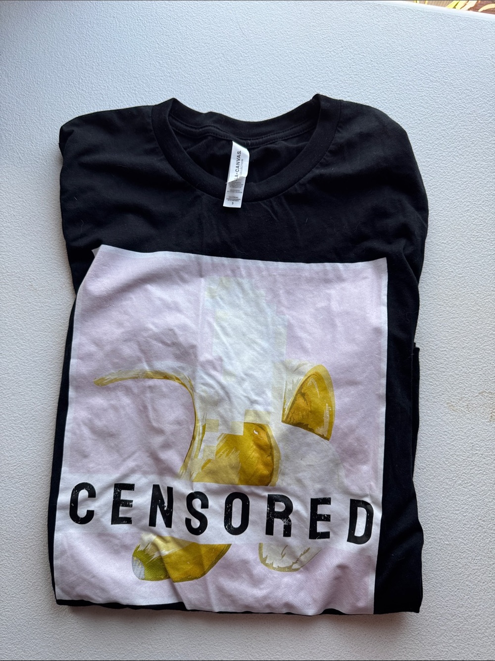 Bella Canvas Black Long Sleeve Tee with Yellow Graphic